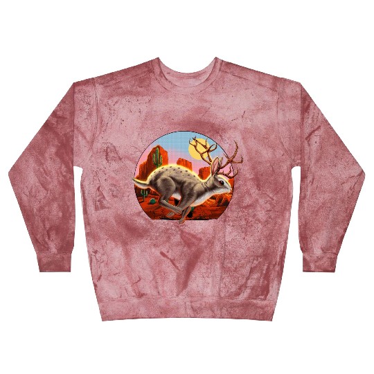 Jackalope Cryptid Rabbit Blast Sweatshirts