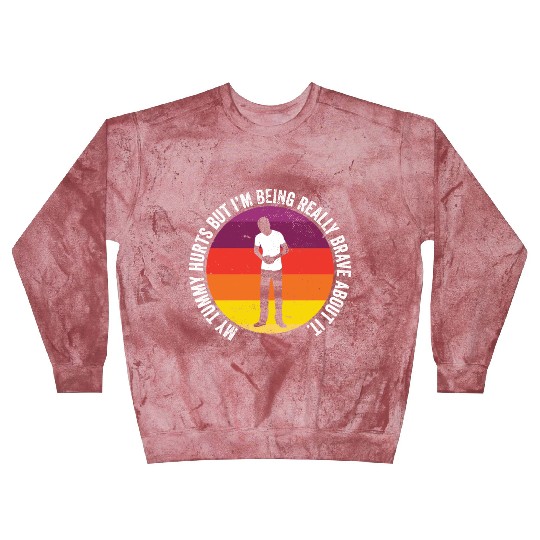 Funny Tummy Ache Survivor My Tummy Hurts Food Blast Sweatshirts
