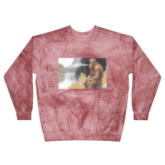 Monkey Smokes Near The Lake Blast Sweatshirts