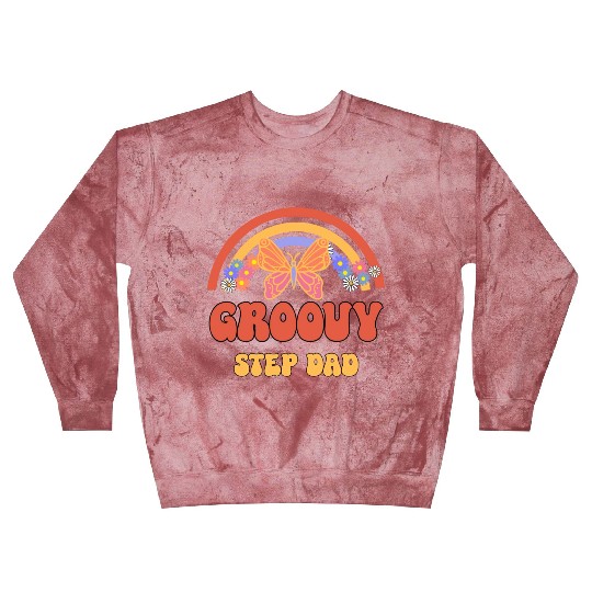 Retro Groovy Step Dad Hippie Family Matching Blast Sweatshirts