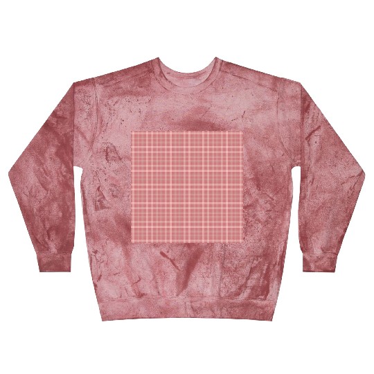 Retro Checkered Pattern Coral Red Blast Sweatshirts