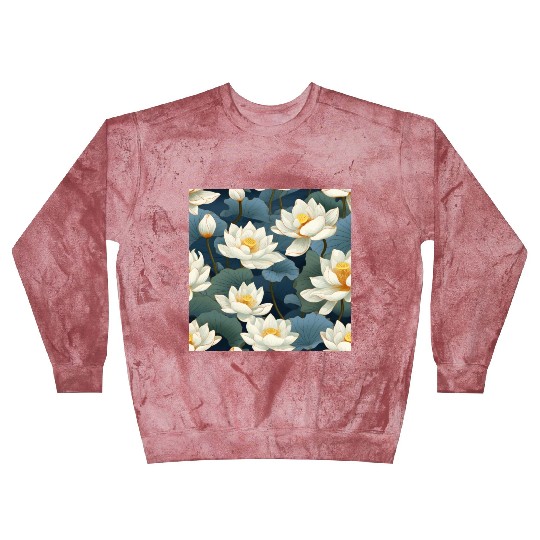 Serenity Blooms: Timeless Lotus Pattern Blast Sweatshirts