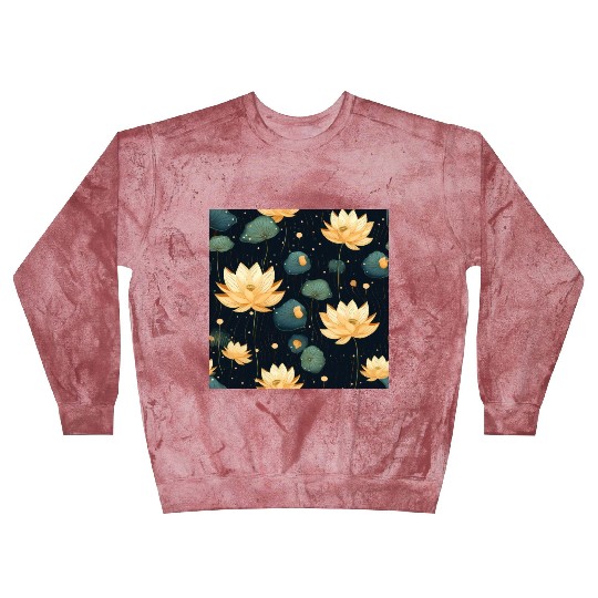 Serenity Blooms: Timeless Lotus Pattern Blast Sweatshirts