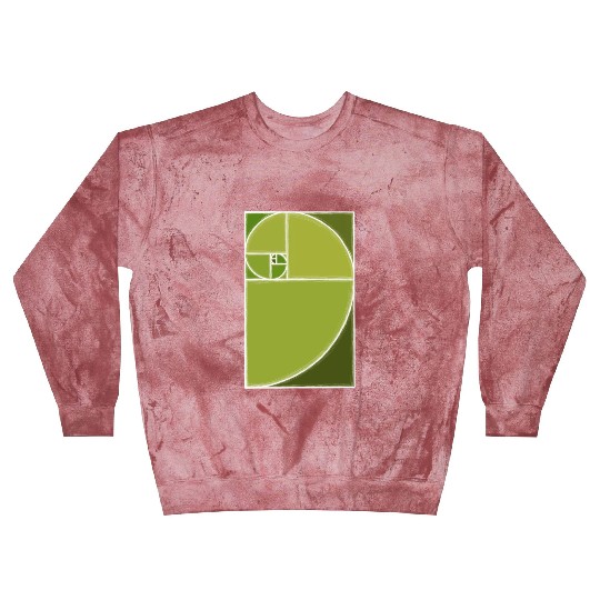 Olive Green Fibonacci Spiral Blast Sweatshirts