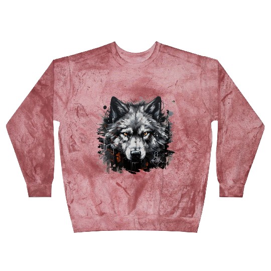 The Lone Wolf. Urban Hunter, Graffiti Style. Blast Sweatshirts