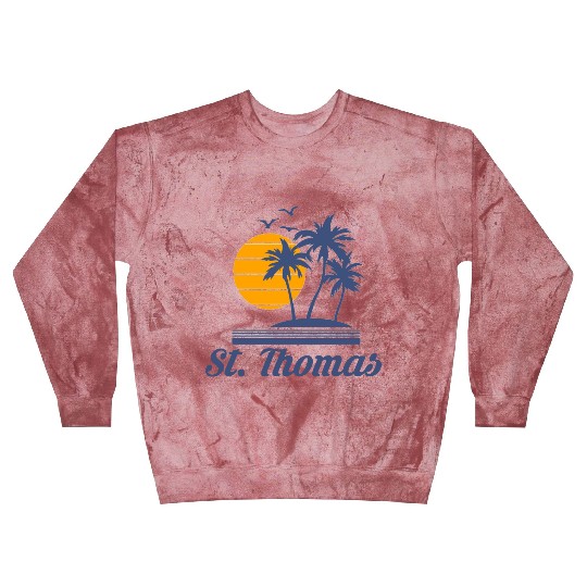 Saint St Thomas Caribbean Island Beach Blast Sweatshirts