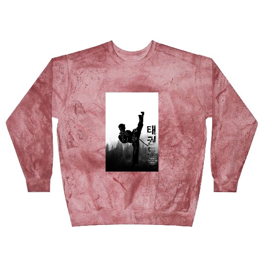 TAEKWONDO KOREAN HIGH KICK ON MOUNTAIN POSTER Blast Sweatshirts