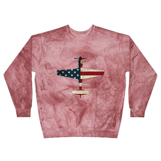 Patriotic Veteran Fighter Warbird Plane Us Flag P Blast Sweatshirts