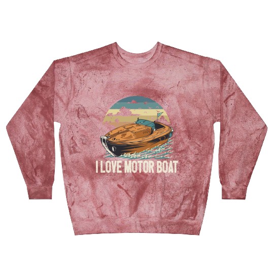 I Love Motor Boat Parade Motorboating Quote Blast Sweatshirts
