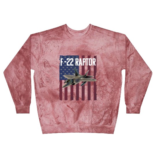 F 22 Raptor Aircraft USA Flag Blast Sweatshirts