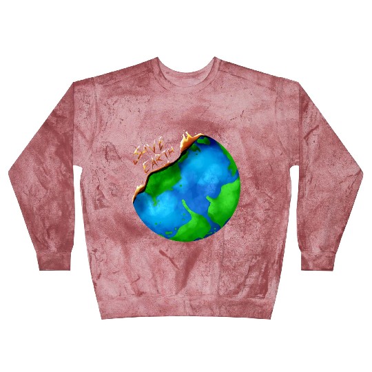Burning Earth Globe Save Earth For Earth Day Blast Sweatshirts