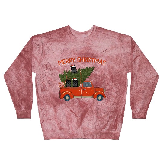 Cane Corso Xmas Vintage Red Pickup Retro Truck Blast Sweatshirts