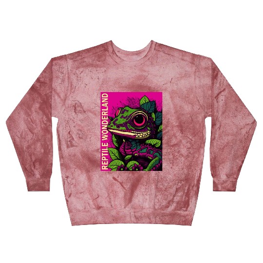 Psychedelic Reptile Wonderland Retro Designs 9 Blast Sweatshirts