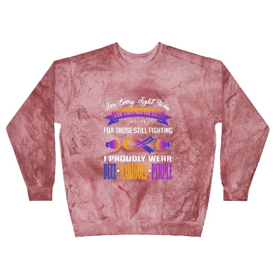 I Proudly Wear Blue Marigold Purple Bladder Cancer Blast Sweatshirts