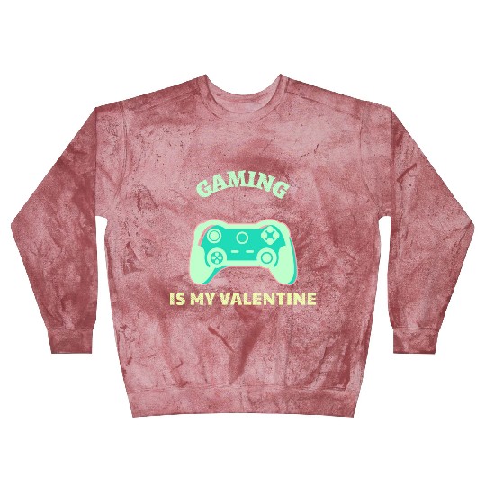Gaming Is My Valentine Light Green Blast Sweatshirts