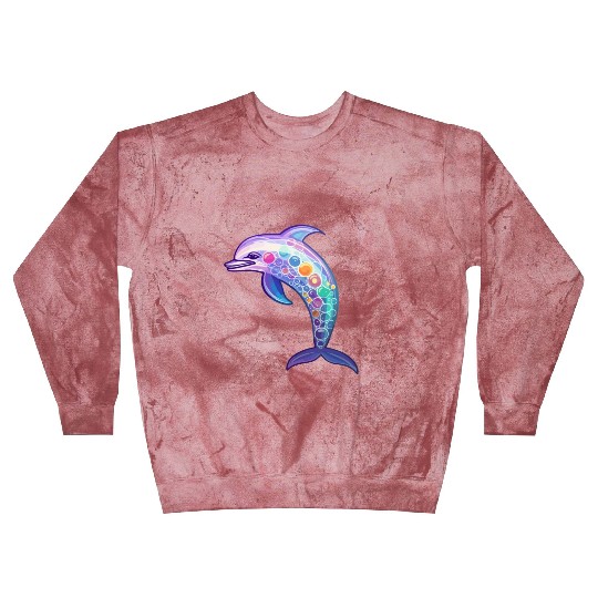 Kawaii Dolphin - Fantastical Ocean Dreams Blast Sweatshirts