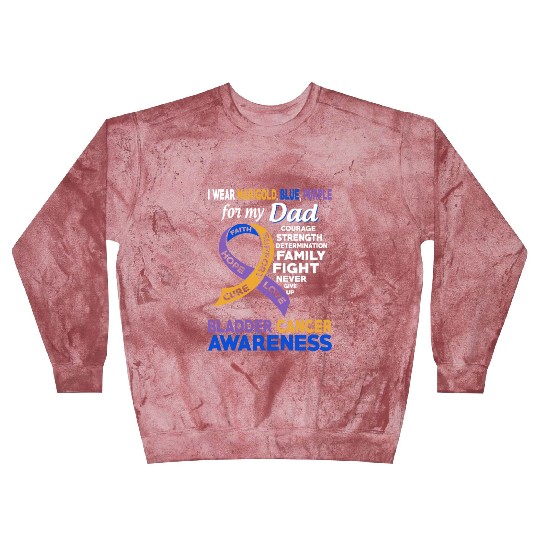 I Wear Marigold Blue Purple For My Dad Bladder Blast Sweatshirts
