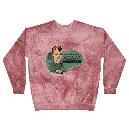 Vintage Wisconsin Tourist Frog Weird Kid Blast Sweatshirts