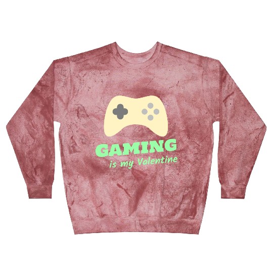 Gaming Is My Valentine Light Green Blast Sweatshirts