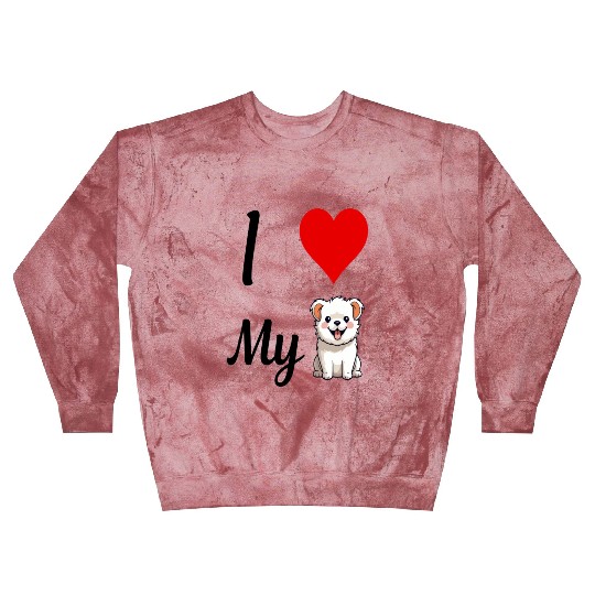 I love my dog ,dogs lover , Heart , cute dog Blast Sweatshirts