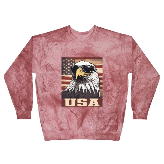 gift idea bald eagle american flag Blast Sweatshirts