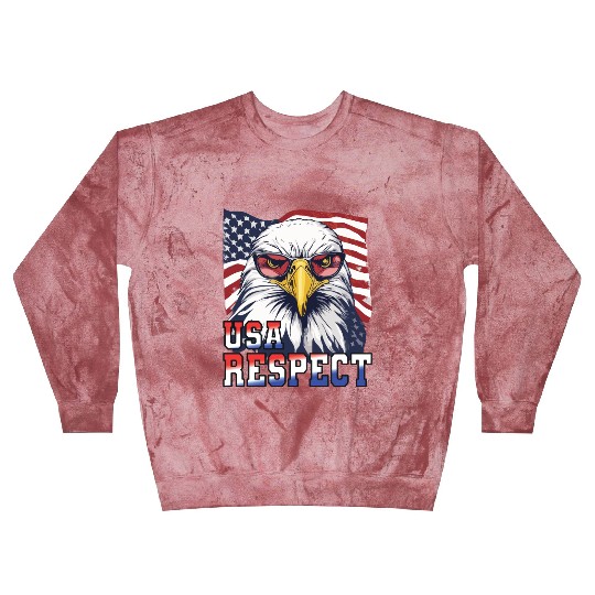 gift idea bald eagle american flag Blast Sweatshirts