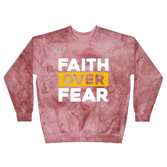 Faith Over Fear Love Jesus Christian Christmas Blast Sweatshirts