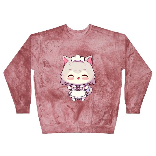Yuki Kawaii Cat Maid Anime Manga Blast Sweatshirts