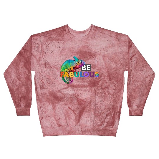 Be fabulous! with rainbow colored chameleon Blast Sweatshirts