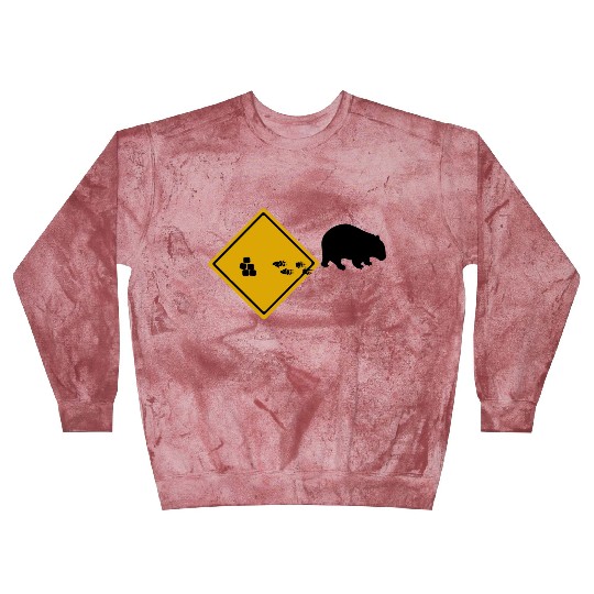 Wombat Poop Cubes Road Sign Blast Sweatshirts