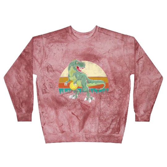 Dinosaur Frolf Player Gift T Rex Golfer Dino Retro Blast Sweatshirts