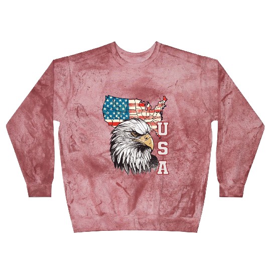 gift idea bald eagle american flag Blast Sweatshirts