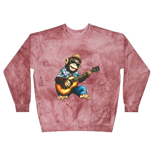 Aloha monkey with guitar Blast Sweatshirts