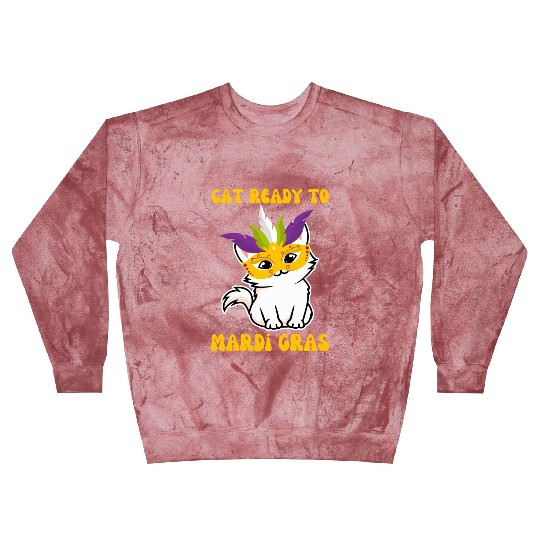 Cat Ready To Mardi Gras Blast Sweatshirts