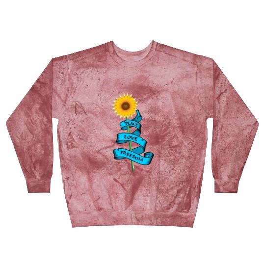 Sunflower Peace love freedom Blast Sweatshirts