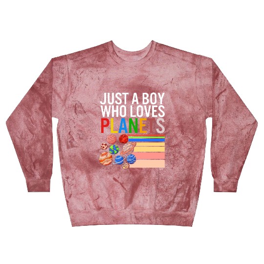Solar System Blast Sweatshirts, Just A Boy Who Loves Planets