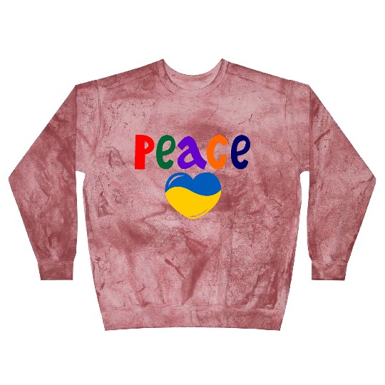 Heart peace ukraine colors Peace Blast Sweatshirts