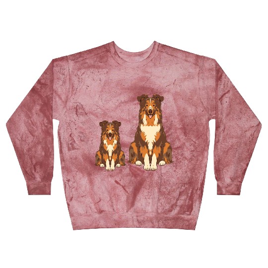 Collie Dog Lover Parent Dad Mom and Son Daughter Blast Sweatshirts