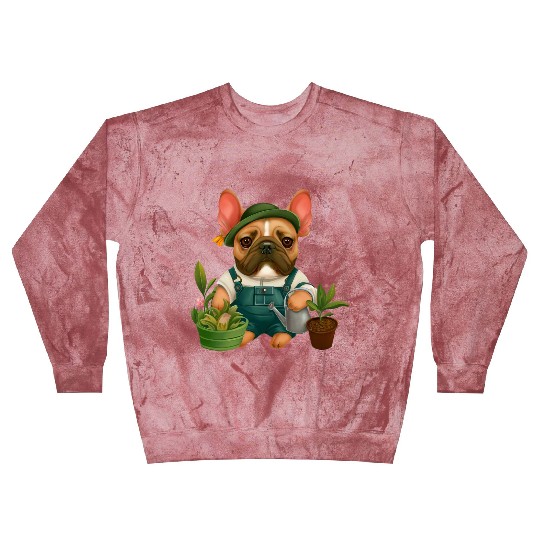 Frenchie The Gardener Drawing Blast Sweatshirts