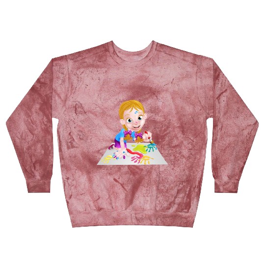 A girl painting Blast Sweatshirts