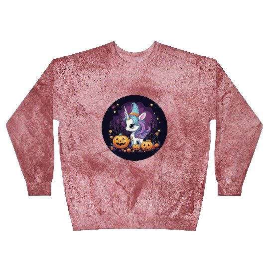 Halloween Unicorn: Midnight Sunset & Witch's Hat Blast Sweatshirts