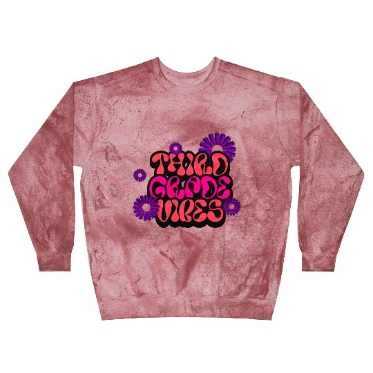 Fourth Grade Vibes for School Guys Neon Colors Blast Sweatshirts