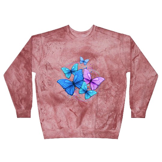 Colorful Butterflies Unisex Jersey Short Blast Sweatshirts
