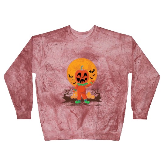 Pumpkin Person Creepy Halloween Pumpkin Blast Sweatshirts