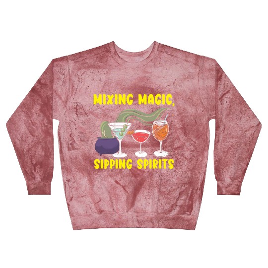 Mixing Magic Sipping Spirits Bartender Halloween Blast Sweatshirts