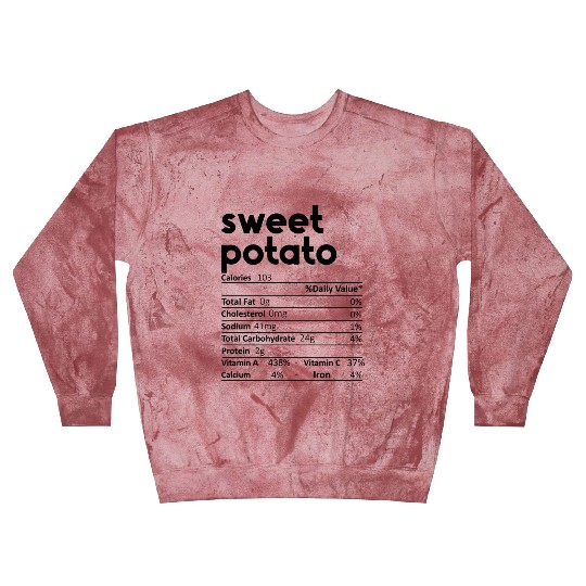 Sweet Potato Nutrition Facts Gift Funny Blast Sweatshirts