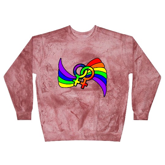 Gender lesbians logo in rainbow colors Blast Sweatshirts