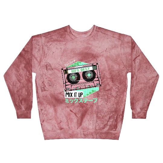 Mixtape 80s Japanese Otaku Cassette Tape Kanji Blast Sweatshirts