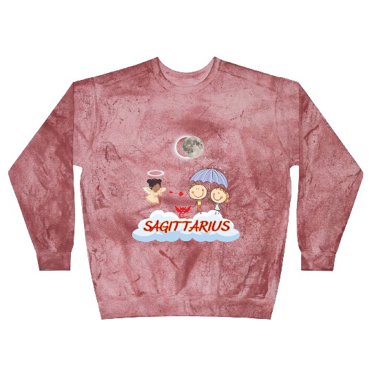Zodiac Sign Sagittarius Astrology Angel & Bow Blast Sweatshirts