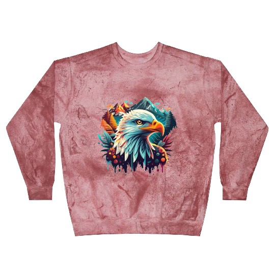 Eagle in front of mountains Blast Sweatshirts